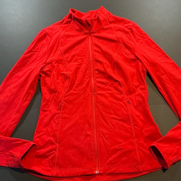 Sweaty Betty Power Zip Up Jacket Red Performance Athletic Layer Size Large - Picture 2 of 9